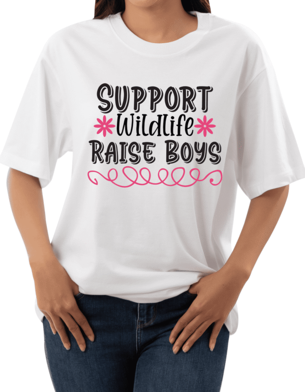 “Support Wildlife, Raise Boys” Graphic T-Shirt