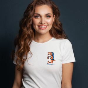"Adventure Kitty" Minimal Travel T-Shirt