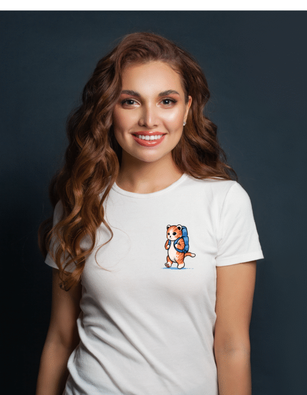 "Adventure Kitty" Minimal Travel T-Shirt