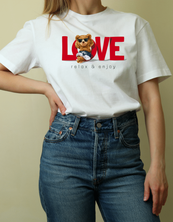 "Love – Relax & Enjoy" Chill Bear Tee