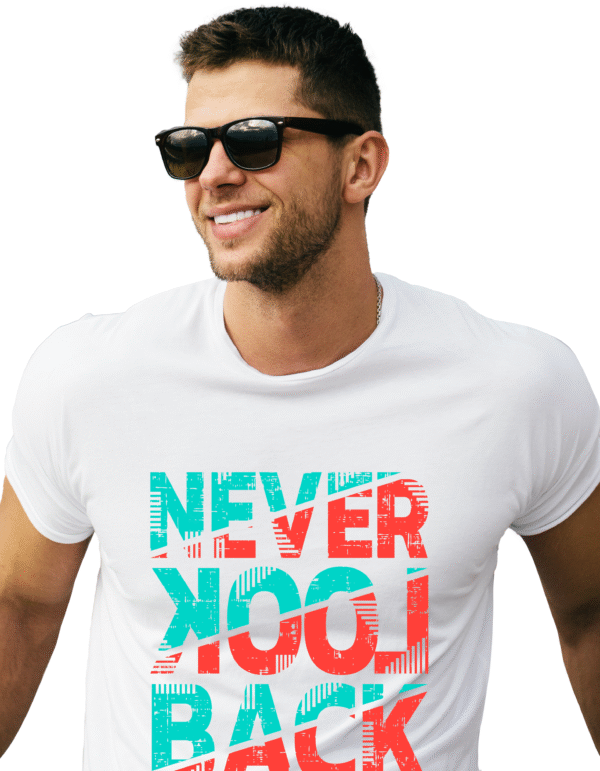 "Never Look Back" Retro Vibes Tee