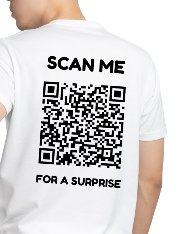 "Scan Me for a Surprise" QR Code T-Shirt