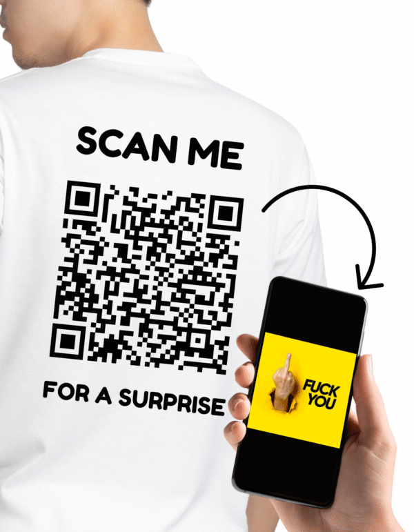 "Scan Me for a Surprise" QR Code T-Shirt