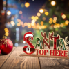Wooden “Santa Stop Here” Christmas Sign – Festive Laser Cut Holiday Decoration for Home & Kids