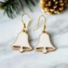 Classic Wooden Bell Christmas Earrings – Handmade Holiday Jewelry