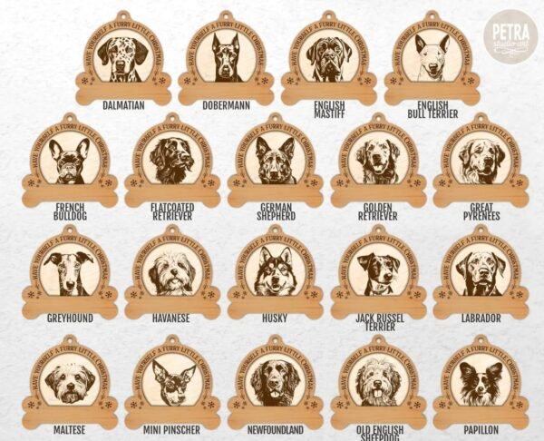 Personalized Dog Christmas Ornament | 50+ Breeds