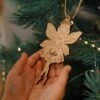 Personalized Fairy Christmas Ornament | Custom Name Wooden Fairy Decoration for Girls