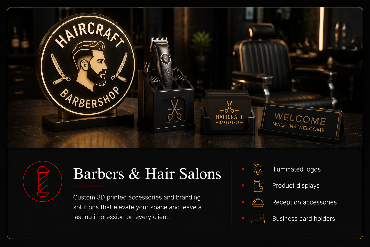 3D-printed business solutions for barbers and hair salons