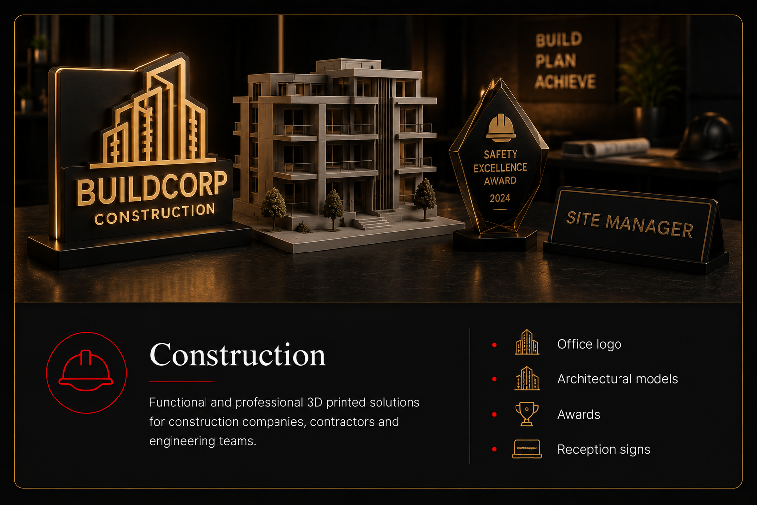 3D-printed business solutions for construction companies