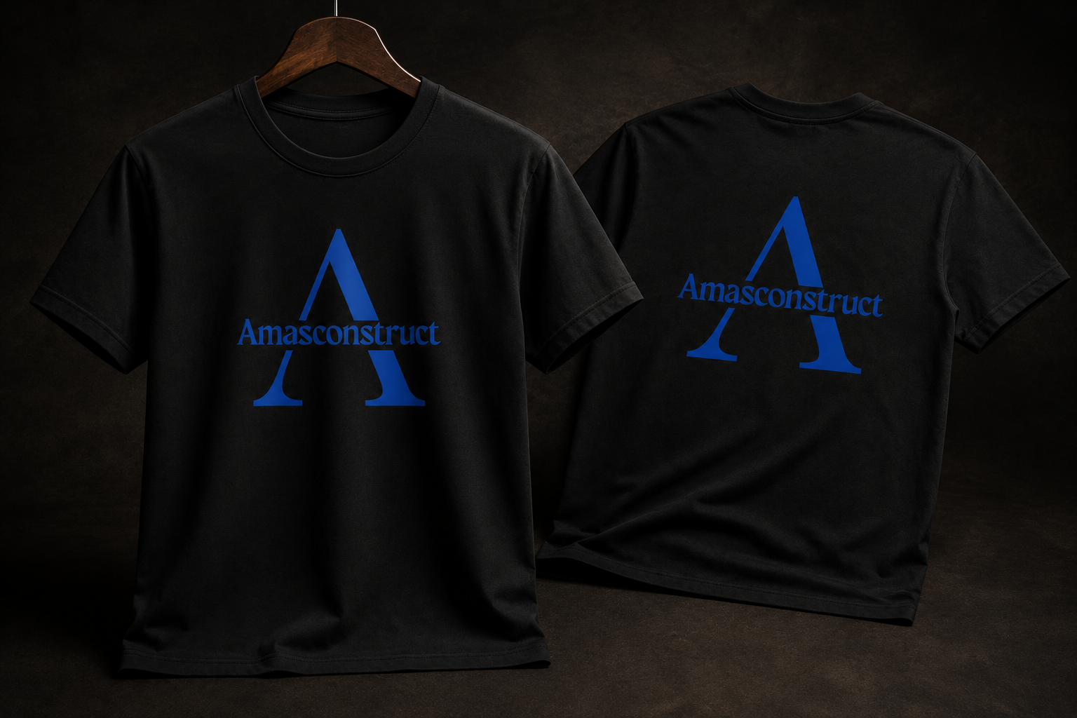 Black Amasconstruct branded T-shirts