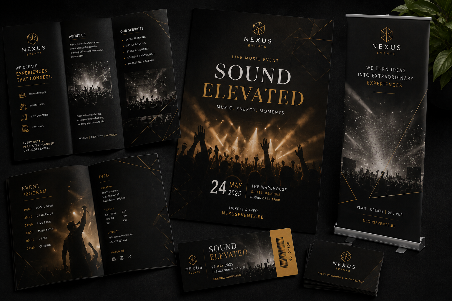 Event poster, brochure and promotional material design