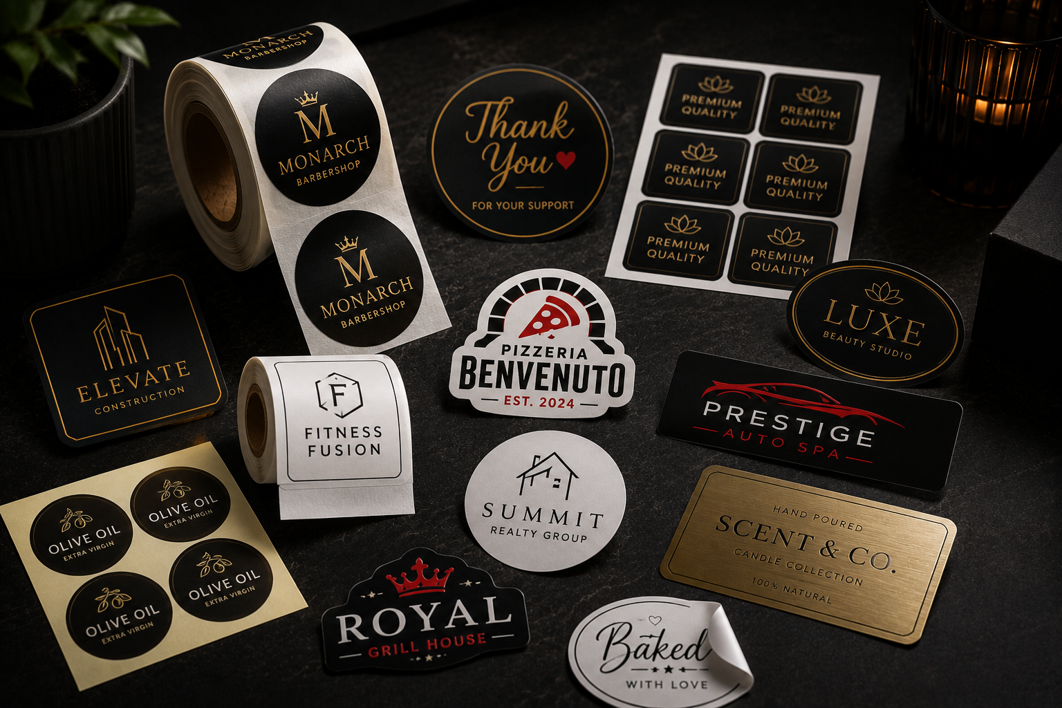 Custom stickers and product labels